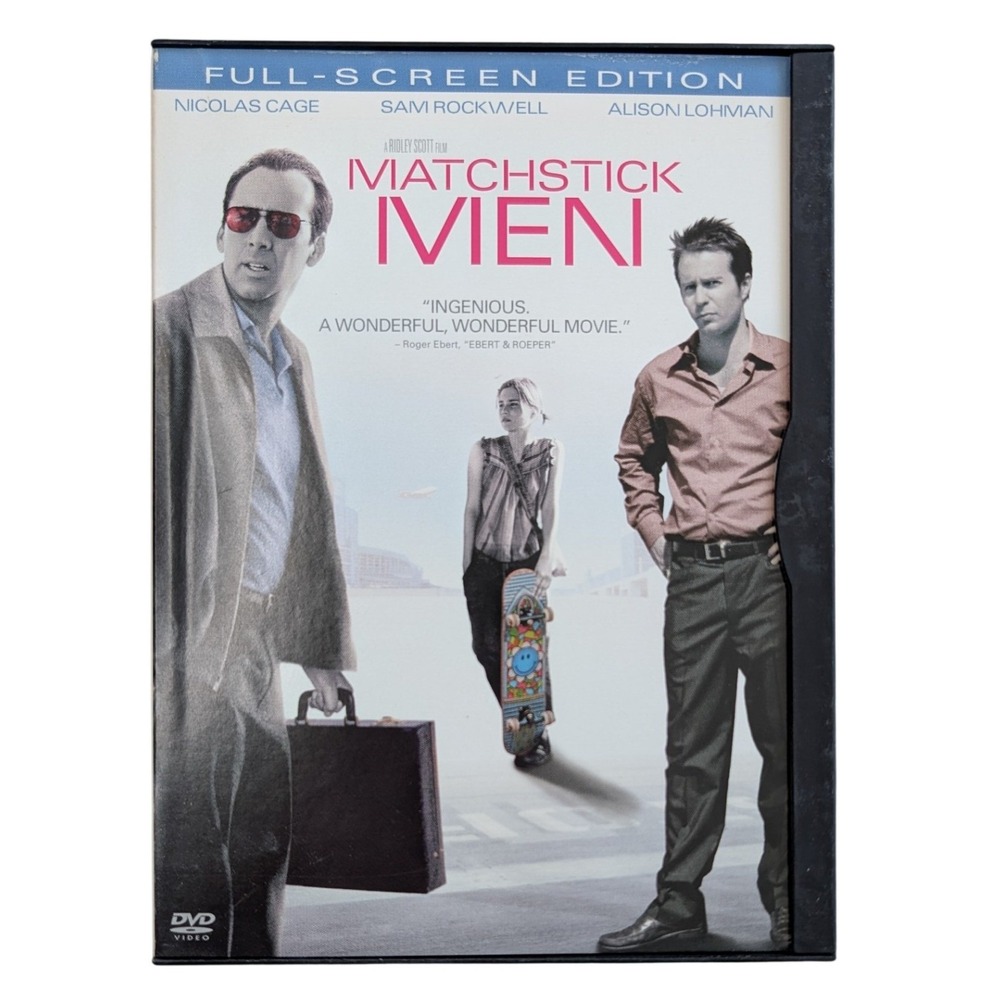 Matchstick Men DVD Full Screen Nicolas Cage Sam Rockwell Ridley Scott‎